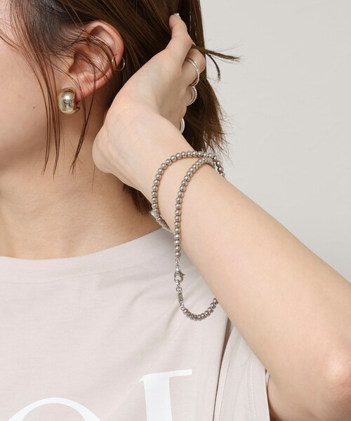 grace grace （グラスグラス）の「【grace grace/グラスグラス】メタボールショートネックレス（ネックレス・レディース・シルバー・FREE）」の2枚目の写真