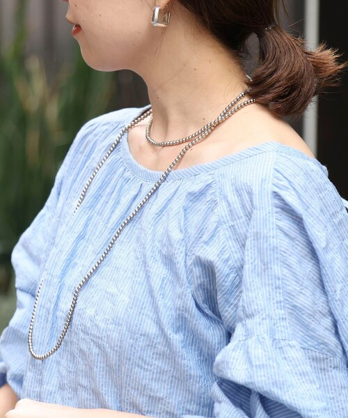 grace grace （グラスグラス）の「【grace grace/グラスグラス】メタボールショートネックレス（ネックレス・レディース・シルバー・FREE）」の5枚目の写真