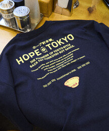 限定展開 ホープ軒本舗×FREAK'S STORE 別注 ビッグシルエット バックプリント クルーネックTシャツ
