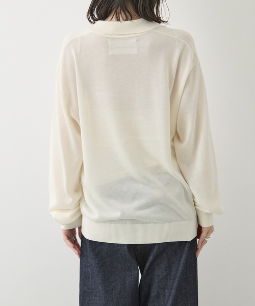 TODAYFUL（トゥデイフル）の「[TODAYFUL/トゥデイフル]Silky Skipper Knit（ニット/セーター・レディース・ホワイト/ブラック・FREE）」の6枚目の写真