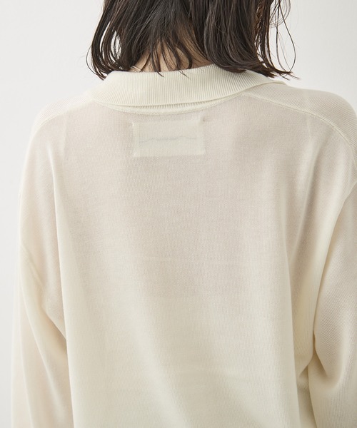 TODAYFUL（トゥデイフル）の「[TODAYFUL/トゥデイフル]Silky Skipper Knit（ニット/セーター・レディース・ホワイト/ブラック・FREE）」の5枚目の写真
