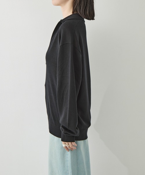 TODAYFUL（トゥデイフル）の「[TODAYFUL/トゥデイフル]Silky Skipper Knit（ニット/セーター・レディース・ホワイト/ブラック・FREE）」の14枚目の写真