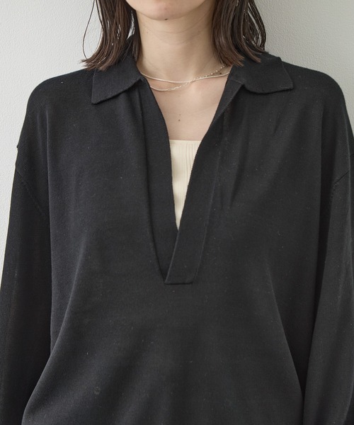 TODAYFUL（トゥデイフル）の「[TODAYFUL/トゥデイフル]Silky Skipper Knit（ニット/セーター・レディース・ホワイト/ブラック・FREE）」の17枚目の写真
