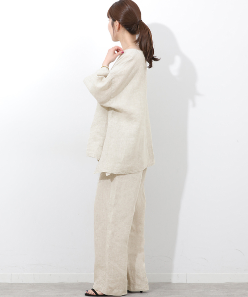 JOURNAL STANDARD relume(ジャーナルスタンダード レリューム)の「ベルギーリネンポンチョブラウス(シャツ/ブラウス・レディース・ブラウン/ブラック/ベージュ・FREE)」の19枚目の写真