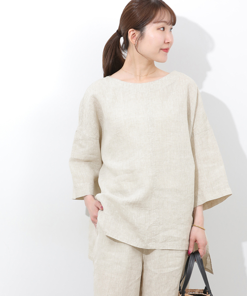 JOURNAL STANDARD relume(ジャーナルスタンダード レリューム)の「ベルギーリネンポンチョブラウス(シャツ/ブラウス・レディース・ブラウン/ブラック/ベージュ・FREE)」の17枚目の写真