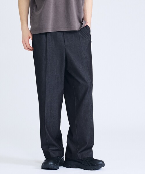 ABAHOUSE（アバハウス）の「【セットアップ対応】デニムライクツイル ワイド イージーパンツ（その他パンツ・メンズ・ブラック/ベージュ/インディゴブルー・46/48）」の2枚目の写真