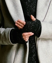 mko13615- fancy yarn knit hand warmer ニットハンドウォーマー(8001 wn10j)