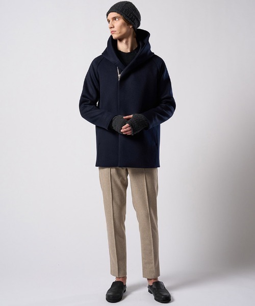 wjk（ダヴルジェイケイ）の「mko13615- fancy yarn knit hand warmer ニットハンドウォーマー(8001 wn10j)（手袋・メンズ・ブラック/ホワイト/チャコール・FREE）」の8枚目の写真