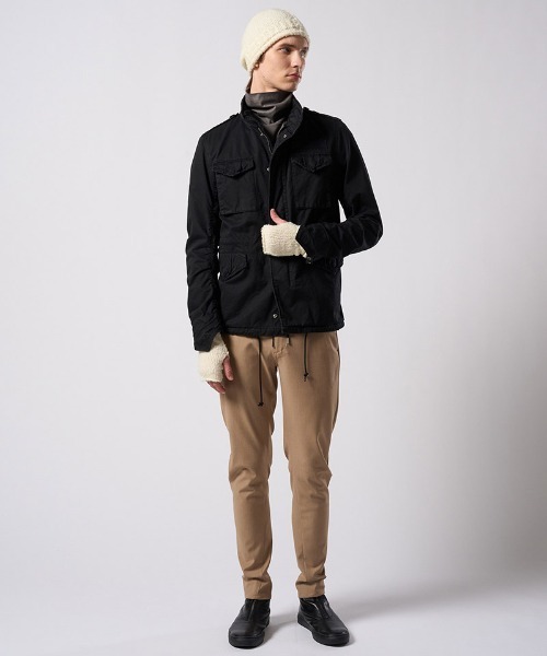 wjk（ダヴルジェイケイ）の「mko13615- fancy yarn knit hand warmer ニットハンドウォーマー(8001 wn10j)（手袋・メンズ・ブラック/ホワイト/チャコール・FREE）」の12枚目の写真