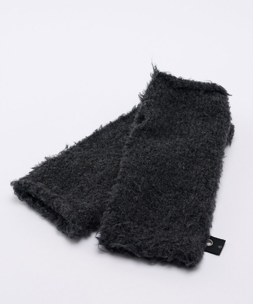 wjk（ダヴルジェイケイ）の「mko13615- fancy yarn knit hand warmer ニットハンドウォーマー(8001 wn10j)（手袋・メンズ・ブラック/ホワイト/チャコール・FREE）」の15枚目の写真