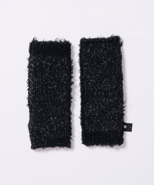wjk（ダヴルジェイケイ）の「mko13615- fancy yarn knit hand warmer ニットハンドウォーマー(8001 wn10j)（手袋・メンズ・ブラック/ホワイト/チャコール・FREE）」の18枚目の写真