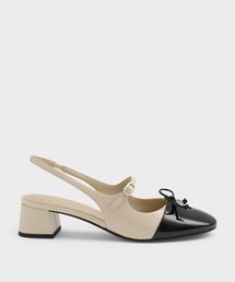 CHARLES & KEITH | パテント ボウ スリングバックパンプス(パンプス)