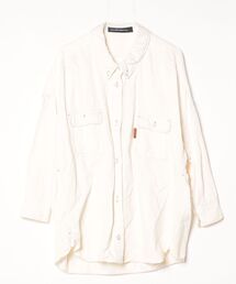 メルシーボークー　新品　リブソー　半袖シャツ　白　mercibeaucoup mercibeaucoup,（メルシーボークー）Tシャツ・カットソー 白 サイズ:1