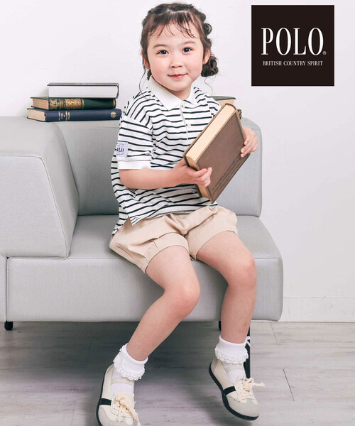 SLAP SLIP(スラップスリップ)の「【POLO BCS(ポロ・ビーシーエス)×SLAP SLIPコラボ】無地&ボーダー柄半袖ポロシャツ(80~130cm)(ポロシャツ・キッズ・ホワイト系その他/ネイビー・130cm/120cm/100cm/110cm/90cm/80cm)」の7枚目の写真