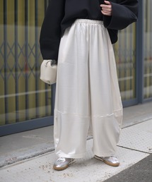 Marient | カーブシルエットサテンワイドパンツ(その他パンツ)