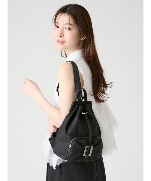 CELFORD(セルフォード)の「ビジュー付きリボンリュック(バックパック/リュック・レディース・ベージュ/ブラック/サックスブルー・F)」の17枚目の写真