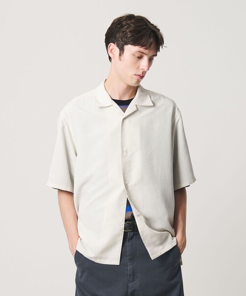 BEAUTY&YOUTH UNITED ARROWS(ビューティーアンドユースユナイテッドアローズ)の「シルキータッチ ナロー オープンカラー シャツ FORM型(シャツ/ブラウス・メンズ・オフホワイト/ダークグレー/ライム・XL/L/M/S)」の22枚目の写真