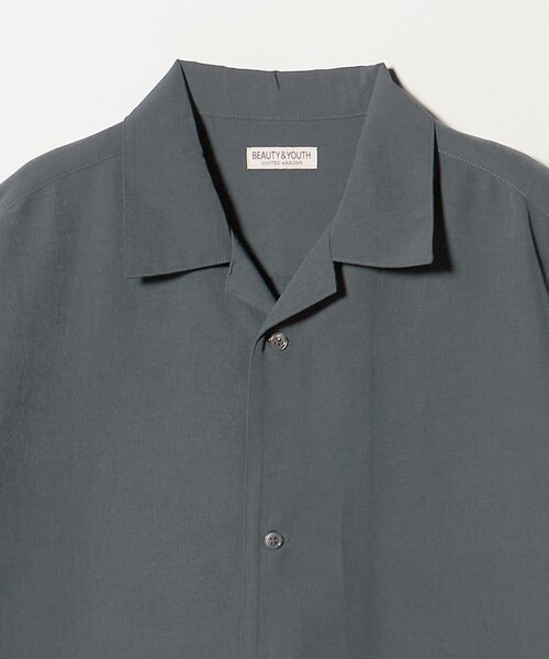 BEAUTY&YOUTH UNITED ARROWS(ビューティーアンドユースユナイテッドアローズ)の「シルキータッチ ナロー オープンカラー シャツ FORM型(シャツ/ブラウス・メンズ・オフホワイト/ダークグレー/ライム・XL/L/M/S)」の16枚目の写真