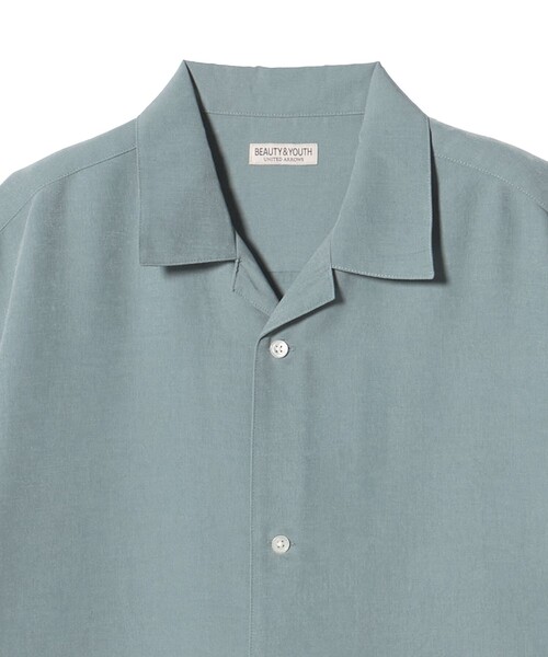 BEAUTY&YOUTH UNITED ARROWS(ビューティーアンドユースユナイテッドアローズ)の「シルキータッチ ナロー オープンカラー シャツ FORM型(シャツ/ブラウス・メンズ・オフホワイト/ダークグレー/ライム・XL/L/M/S)」の7枚目の写真