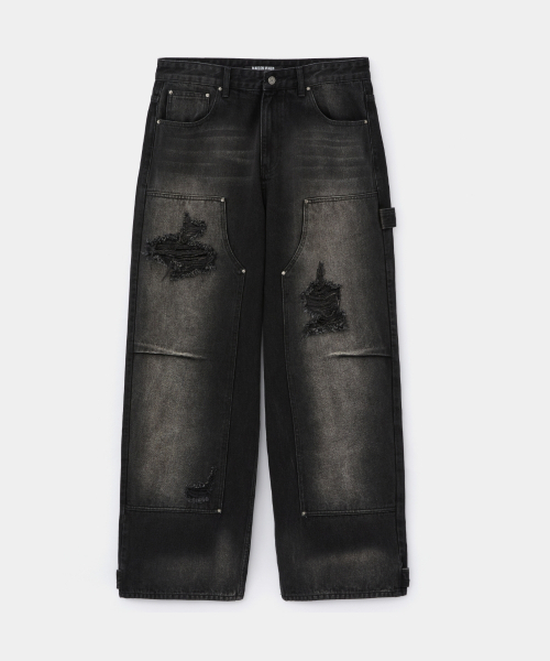 MAISON MINED(メゾンミネド)の「ラギッドカーペンターデニムパンツ ブラック(デニムパンツ・メンズ・その他・SMALL/MEDIUM/LARGE)」の8枚目の写真