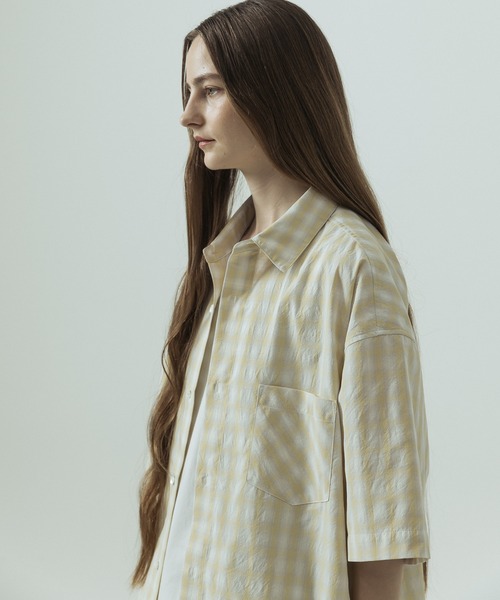SLICK(スリック)の「【SLICK/スリック】Ombre Check Drawstring Regular Collar Shirt/オンブレチェックドローストリングレギュラーカラーシャツ(シャツ/ブラウス・メンズ・ブラウン/ホワイト/スミクロ・3/2/1)」の5枚目の写真