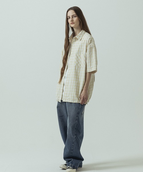 SLICK(スリック)の「【SLICK/スリック】Ombre Check Drawstring Regular Collar Shirt/オンブレチェックドローストリングレギュラーカラーシャツ(シャツ/ブラウス・メンズ・ブラウン/ホワイト/スミクロ・3/2/1)」の11枚目の写真