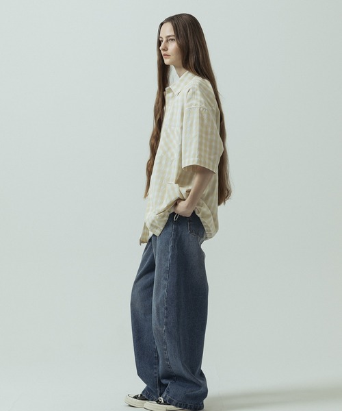 SLICK(スリック)の「【SLICK/スリック】Ombre Check Drawstring Regular Collar Shirt/オンブレチェックドローストリングレギュラーカラーシャツ(シャツ/ブラウス・メンズ・ブラウン/ホワイト/スミクロ・3/2/1)」の12枚目の写真