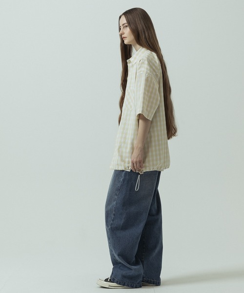 SLICK(スリック)の「【SLICK/スリック】Ombre Check Drawstring Regular Collar Shirt/オンブレチェックドローストリングレギュラーカラーシャツ(シャツ/ブラウス・メンズ・ブラウン/ホワイト/スミクロ・3/2/1)」の13枚目の写真