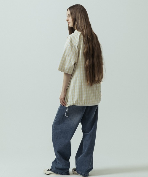 SLICK(スリック)の「【SLICK/スリック】Ombre Check Drawstring Regular Collar Shirt/オンブレチェックドローストリングレギュラーカラーシャツ(シャツ/ブラウス・メンズ・ブラウン/ホワイト/スミクロ・3/2/1)」の15枚目の写真