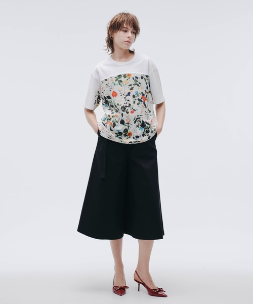 NOISE MAKER(ノイズメーカー)の「ボタニカル切替シアープルオーバー【MADE IN JAPAN】(Tシャツ/カットソー・レディース・ホワイト/ブラック・FREE)」の6枚目の写真