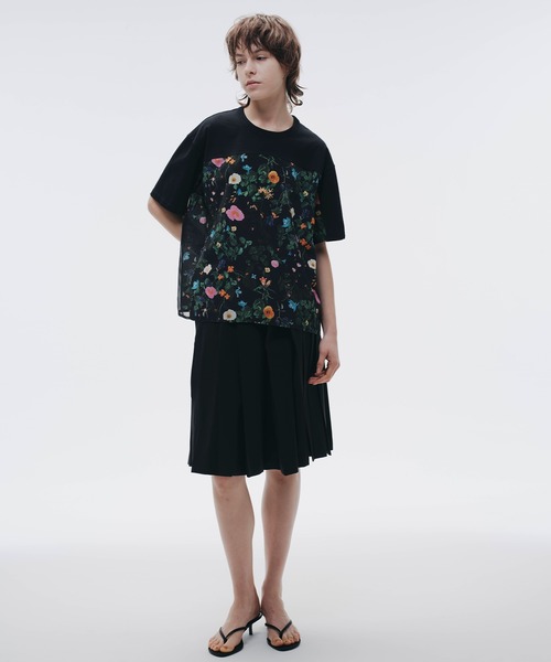 NOISE MAKER(ノイズメーカー)の「ボタニカル切替シアープルオーバー【MADE IN JAPAN】(Tシャツ/カットソー・レディース・ホワイト/ブラック・FREE)」の12枚目の写真