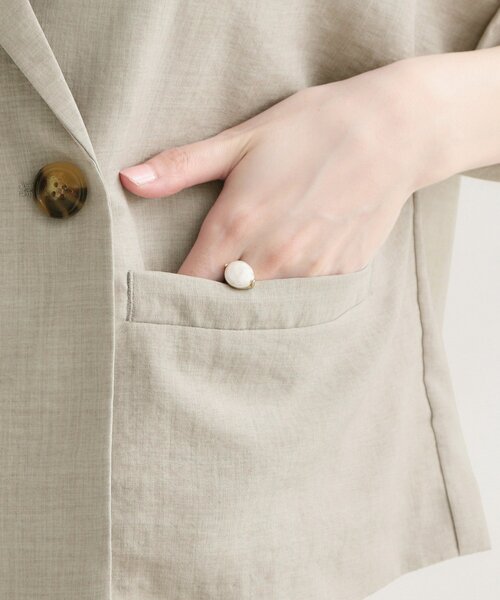 couture brooch（クチュールブローチ）の「サップタンブラージャケット（テーラードジャケット・レディース・ダークブラウン/ベージュ・38）」の12枚目の写真