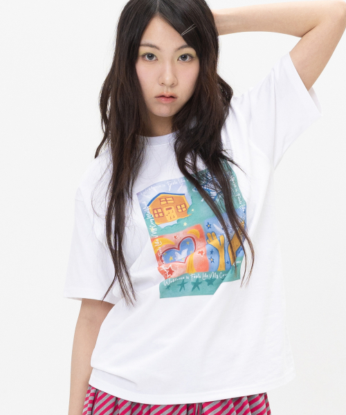 WEBHOUSE(ウェブハウス)の「ツイスターストーリーブックT - ホワイト(Tシャツ/カットソー・レディース・その他・FREE)」の2枚目の写真