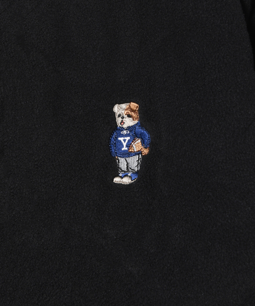 YALE(イェール)の「エンブロイダリーダンカラーリスボアフリースジャケット_ブラック(その他アウター・レディース・その他・WS/SMALL/MEDIUM/LARGE/X-LARGE)」の4枚目の写真
