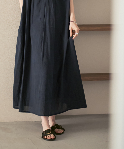normment（ノーメント）の「【洗える】normment/ノーメント STRIPE JQD SHORT SLEEVE DRESS（ワンピース・レディース・ネイビー/ホワイト・FREE）」の14枚目の写真