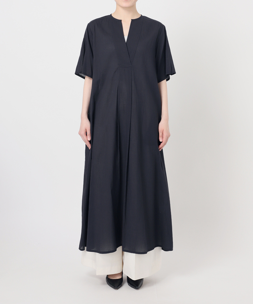 normment（ノーメント）の「【洗える】normment/ノーメント STRIPE JQD SHORT SLEEVE DRESS（ワンピース・レディース・ネイビー/ホワイト・FREE）」の21枚目の写真