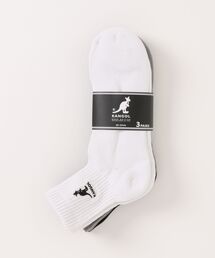 KANGOL（カンゴール）の「【KANGOL/カンゴール】【絶妙なクォーター丈】3足組 ソックス 足首丈 ミニマルデザイン 3Pセット 靴下（ソックス/靴下）」