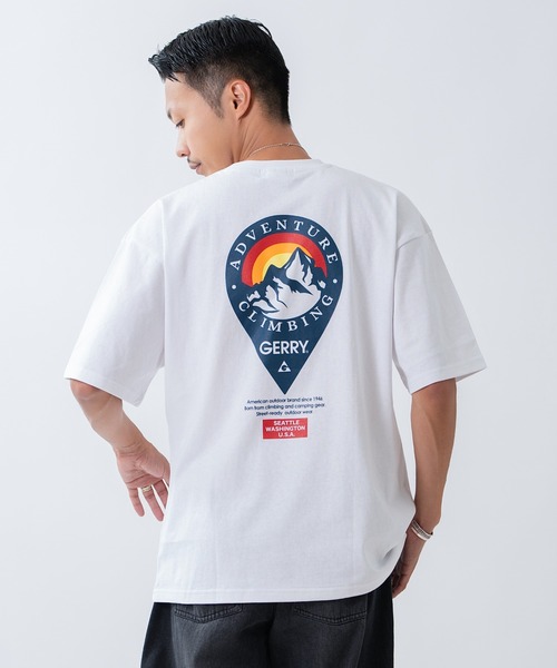 GERRY(ジェリー)の「【GERRY】別注 プリント 半袖Tシャツ(Tシャツ/カットソー・メンズ・ブラック系/グレー系1/ブラック系1/ホワイト/グレー系/ブラック系3/グレー系3/ホワイト系2/レッド系2/ホワイト系1/ホワイト系/カーキ/ブラック/ホワイト系3/ブラック系2/ブラック系4/ホワイト系6/ブラック系6/カーキ系4/カーキ系5/アイボリー系6/ダルブルー系7/ホワイト系7/ホワイト系4/ホワイト系5/ブラック系5/ブラック系7・X-LARGE/LARGE/MEDIUM/SMALL)」の9枚目の写真