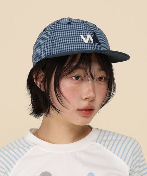 WaiKei(ワイケイ)の「【UNISEX】Wai Kei×ALAND/Aロゴチェックキャップ(キャップ・レディース・ネイビー・FREE)」の11枚目の写真