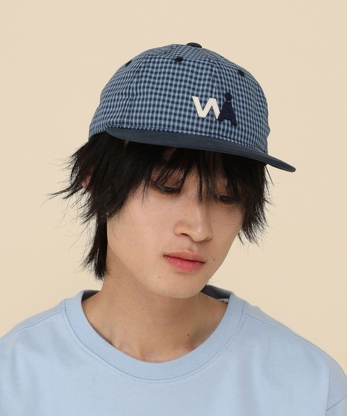 WaiKei(ワイケイ)の「【UNISEX】Wai Kei×ALAND/Aロゴチェックキャップ(キャップ・レディース・ネイビー・FREE)」の15枚目の写真