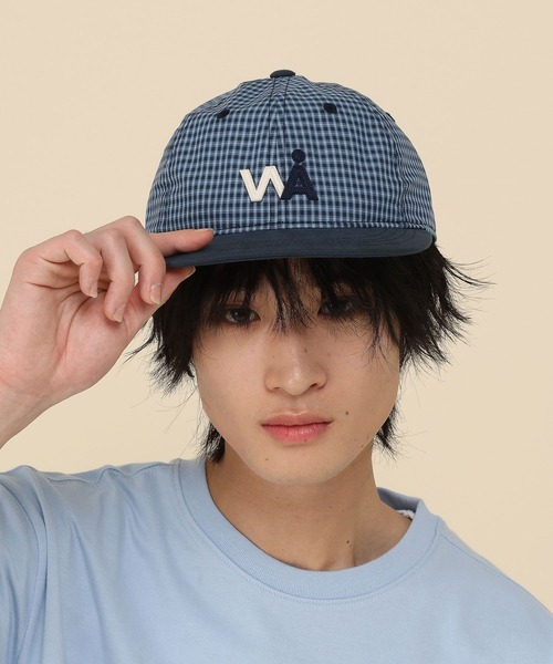WaiKei(ワイケイ)の「【UNISEX】Wai Kei×ALAND/Aロゴチェックキャップ(キャップ・レディース・ネイビー・FREE)」の16枚目の写真