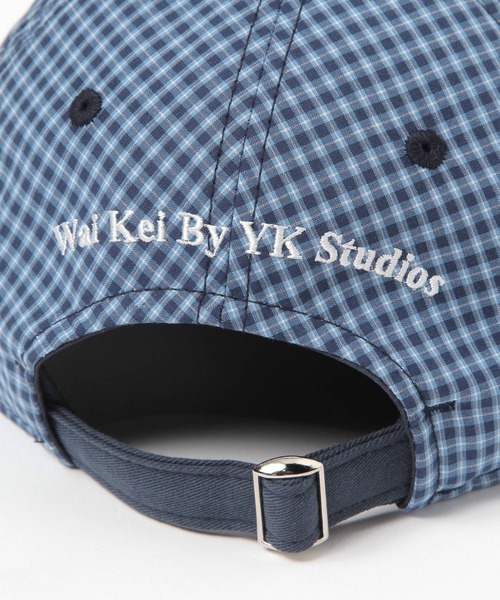 WaiKei(ワイケイ)の「【UNISEX】Wai Kei×ALAND/Aロゴチェックキャップ(キャップ・レディース・ネイビー・FREE)」の6枚目の写真