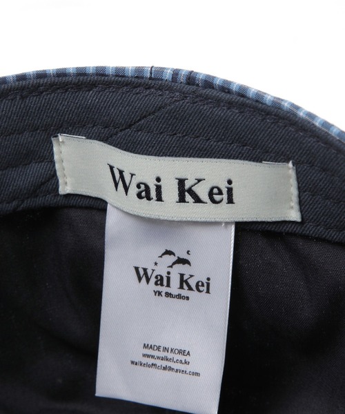 WaiKei(ワイケイ)の「【UNISEX】Wai Kei×ALAND/Aロゴチェックキャップ(キャップ・レディース・ネイビー・FREE)」の7枚目の写真