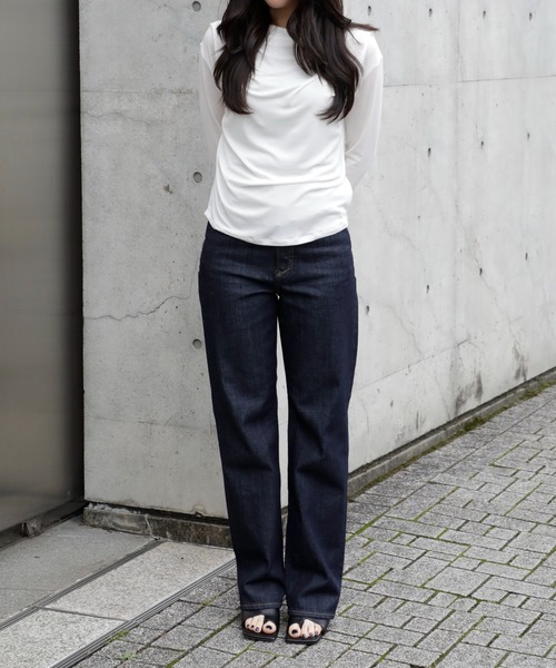 YANUK（ヤヌーク）の「[YANUK/ヤヌーク]LEA (Boys Straight) OWI（デニムパンツ・レディース・ブルー・26/25/24/23）」の10枚目の写真