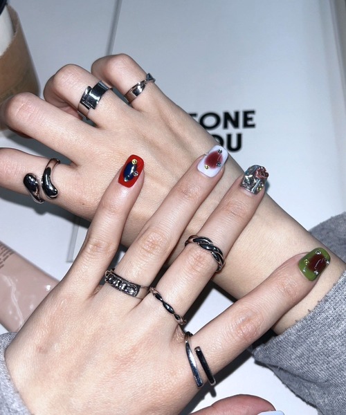 NO WAY(ノーウェイ)の「/Bz/【456859】ニュアンスリング7点セット(RZ)(リング・メンズ・シルバー/ゴールド・FREE)」の5枚目の写真