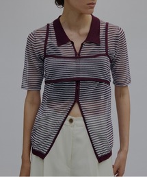 Ameri(�A����)��MEDI PUCHI BUSTIER SET KNIT SHIRT(�V���c/�u���E�X)
