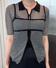 Ameri(�A����)��MEDI PUCHI BUSTIER SET KNIT SHIRT(�V���c/�u���E�X)