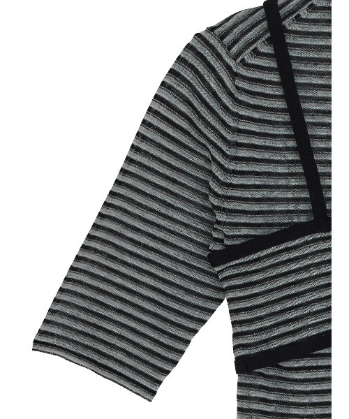 Ameri(アメリ)の「MEDI PUCHI BUSTIER SET KNIT SHIRT(シャツ/ブラウス・レディース・ボルドー/イエロー/ブラック・FREE)」の4枚目の写真
