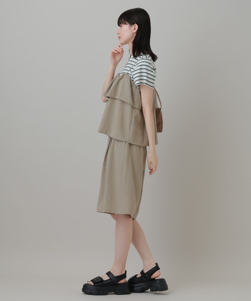 LAKOLE(ラコレ)の「<多機能ウェア>リネンライクタックハーフパンツ /659869(その他パンツ・レディース・テラコッタ/グレイッシュベージュ/アイボリー/チャコール・FREE)」の5枚目の写真