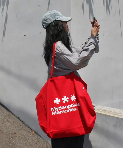 mydeepbluememories(マイディープブルーメモリーズ)の「MM LOGO ECO BAG_Red(エコバッグ/サブバッグ・レディース・レッド・FREE)」の22枚目の写真